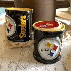 Porcelain-filled Steeler votive candles set of two CLOSET CLEAR OUT BUNDLE 2/$15
